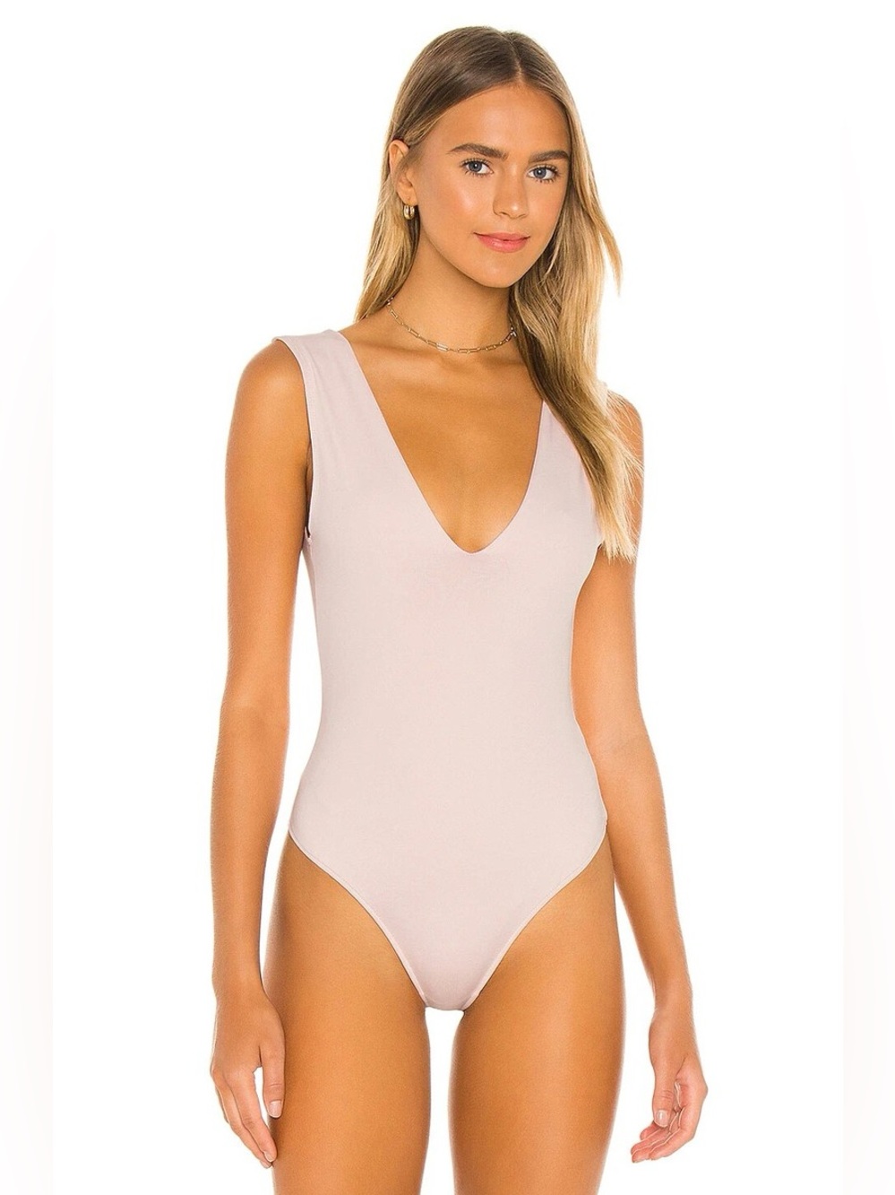 NWT Free People Keep It Sleek Bodysuit in Rose, small